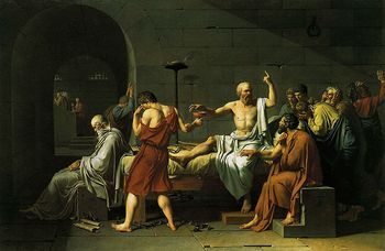 Ксантиппа, жена Сократа, утверждала, что, несмотря на множество изменений в городе и в их собственной жизни, Сократ всегда выходил из дома или возвращался с одним и тем же выражением лица